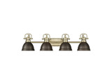 Bathroom Fixtures Four Lights by Golden ( 62 | 3602-BA4 AB-RBZ Duncan ) 
