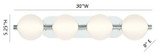 Bathroom Fixtures Four Lights by Eurofase ( 40 | 47194-021 Palmas ) 