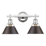Bathroom Fixtures Two Lights by Golden ( 62 | 3306-BA2 CH-RBZ Orwell ) 