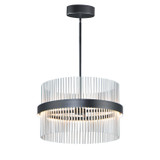 Mini Chandeliers Drum Shade by ET2 ( 86 | E34255-BKSN Chimes WiZ ) 