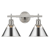 Bathroom Fixtures Two Lights by Golden ( 62 | 3306-BA2 PW-CH Orwell ) 