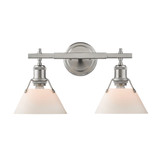 Bathroom Fixtures Two Lights by Golden ( 62 | 3306-BA2 PW-OP Orwell ) 