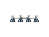 Bathroom Fixtures Four Lights by Golden ( 62 | 3602-BA4 CH-NVY Duncan ) 