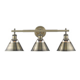 Bathroom Fixtures Three Lights by Golden ( 62 | 3306-BA3 AB-AB Orwell ) 