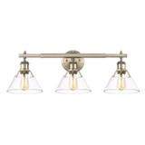 Bathroom Fixtures Three Lights by Golden ( 62 | 3306-BA3 AB-CLR Orwell ) 
