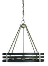 Mid. Chandeliers Drum Shade by Framburg ( 8 | L1123 SP/MBLACK Luxe ) 