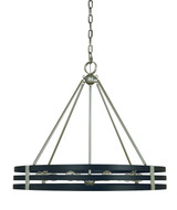 Mid. Chandeliers Drum Shade by Framburg ( 8 | L1125 SP/MBLACK Luxe ) 