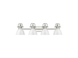 Bathroom Fixtures Four Lights by Golden ( 62 | 3602-BA4 PW-WH Duncan ) 