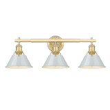 Bathroom Fixtures Three Lights by Golden ( 62 | 3306-BA3 BCB-DB Orwell ) 