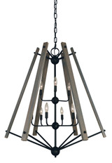 Large Chandeliers Candle by Framburg ( 8 | L1139 MBLACK Meredith ) 
