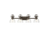 Bathroom Fixtures Four Lights by Golden ( 62 | 3602-BA4 RBZ-CLR Duncan ) 