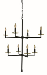 Large Chandeliers Candle by Framburg ( 8 | 5458 MBLACK Muse ) 