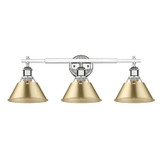 Bathroom Fixtures Three Lights by Golden ( 62 | 3306-BA3 CH-BCB Orwell ) 