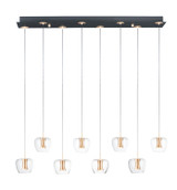 Linear/Island 4 Light + by ET2 ( 86 | E24165-18BKGLD Newton ) 