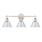 Bathroom Fixtures Three Lights by Golden ( 62 | 3306-BA3 PW-DB Orwell ) 