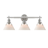 Bathroom Fixtures Three Lights by Golden ( 62 | 3306-BA3 PW-OP Orwell ) 