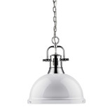 Pendants Metal Shade by Golden ( 62 | 3602-L CH-WH Duncan ) 