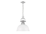 Pendants Metal Shade by Golden ( 62 | 3602-L CH-WHT Duncan ) 