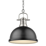 Pendants Metal Shade by Golden ( 62 | 3602-L PW-BLK Duncan ) 