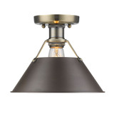 Flush Mounts Metal Shade by Golden ( 62 | 3306-FM AB-RBZ Orwell ) 
