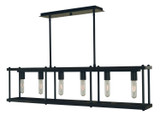 Linear/Island 4 Light + by Framburg ( 8 | 5536 MBLACK Industria ) 