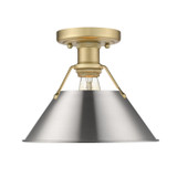 Flush Mounts Metal Shade by Golden ( 62 | 3306-FM BCB-PW Orwell ) 