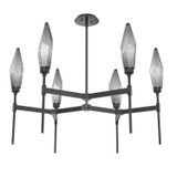 Mid. Chandeliers Glass Up by Hammerton Studio ( 404 | CHB0050-37-MB-CS-001-L3 Rock Crystal ) 