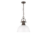 Pendants Metal Shade by Golden ( 62 | 3602-L RBZ-WHT Duncan ) 