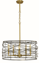 Mid. Chandeliers Candle by Framburg ( 8 | 5615 BR/MBLACK Boca ) 