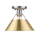 Flush Mounts Metal Shade by Golden ( 62 | 3306-FM PW-BCB Orwell ) 