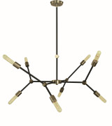 Mid. Chandeliers Starburst by Framburg ( 8 | 5632 BN/MBLACK Kinetic ) 