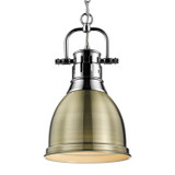 Mini Pendants Metal Shade by Golden ( 62 | 3602-S CH-AB Duncan ) 