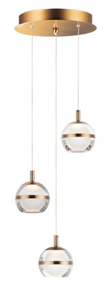 Mini Pendants 3 Light Cluster by ET2 ( 86 | E24593-93NAB Swank ) 