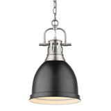 Mini Pendants Metal Shade by Golden ( 62 | 3602-S PW-BLK Duncan ) 