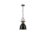 Mini Pendants Metal Shade by Golden ( 62 | 3602-S RBZ-BK Duncan ) 