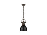 Mini Pendants Metal Shade by Golden ( 62 | 3602-S RBZ-BLK Duncan ) 