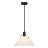 Pendants Glass Down by Golden ( 62 | 3306-L BLK-OP Orwell ) 