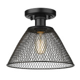 Semi-Flush Mts. Cage by Golden ( 62 | 0304-SF BLK Carver ) 