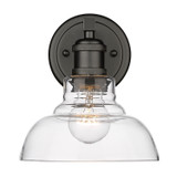 Sconces Single Glass by Golden ( 62 | 0305-BA1 BLK-CLR Carver ) 