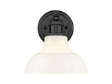Sconces Single Glass by Golden ( 62 | 0305-BA1 BLK-VMG Carver ) 