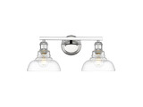 Bathroom Fixtures Two Lights by Golden ( 62 | 0305-BA2 CH-CLR Carver ) 