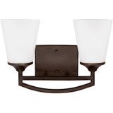 Bathroom Fixtures Two Lights by Generation Lighting ( 1 | 4424502EN3-710 Hanford ) 
