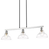 Linear/Island 3 Light Bar by Golden ( 62 | 0305-LP CH-CLR Carver ) 