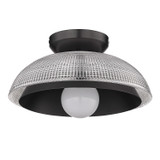 Flush Mounts Glass Down by Golden ( 62 | 0309-FM BLK-RPG Crawford ) 