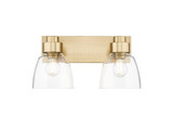 Bathroom Fixtures Two Lights by Golden ( 62 | 0314-BA2 BCB-CLR Remy ) 
