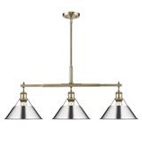 Linear/Island 3 Light Bar by Golden ( 62 | 3306-LP AB-CH Orwell ) 