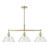 Linear/Island 3 Light Bar by Golden ( 62 | 3306-LP BCB-CLR Orwell ) 
