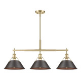 Linear/Island 3 Light Bar by Golden ( 62 | 3306-LP BCB-RBZ Orwell ) 