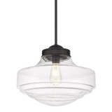 Pendants Glass Down by Golden ( 62 | 0508-L BLK-CLR Ingalls ) 