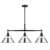 Linear/Island 3 Light Bar by Golden ( 62 | 3306-LP BLK-CH Orwell ) 